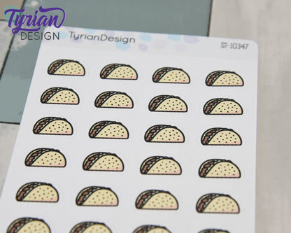 Taco Stickers | 24 stickers | .7 x .5 inches each