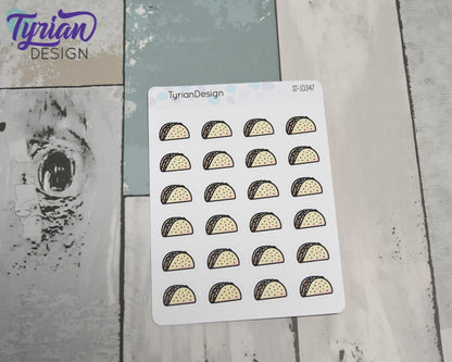 Taco Stickers | 24 stickers | .7 x .5 inches each