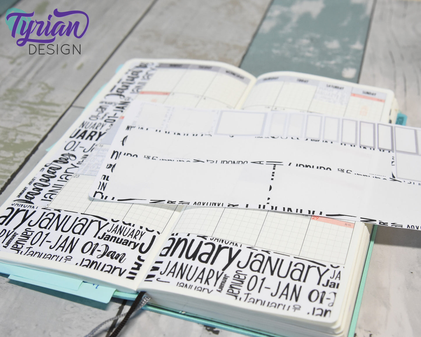 January Monthly Kit | Hobonichi Weeks  17 Stickers