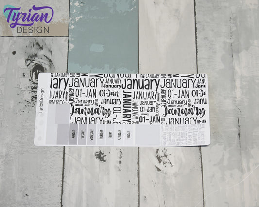 January Monthly Kit | Hobonichi Weeks  17 Stickers