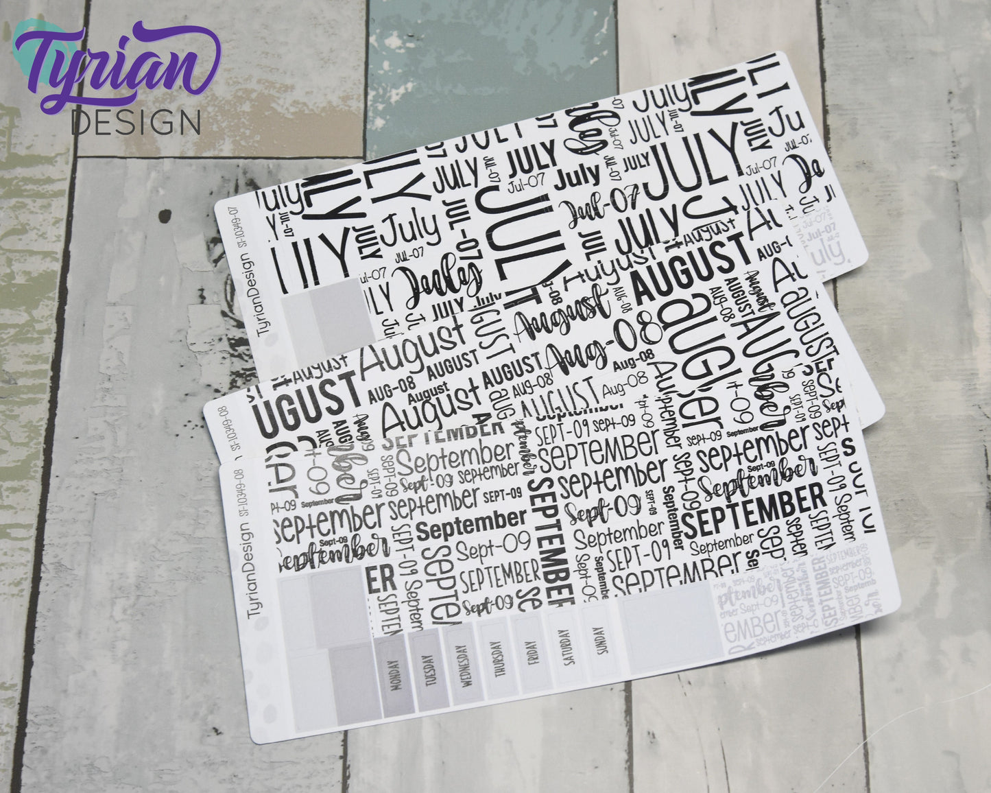 June Monthly Kit | Hobonichi Weeks | Monthly kit | Simple Hobonichi Kit | Sunday or Monday Start | 3.25x7.5 Sheet | 17 Stickers