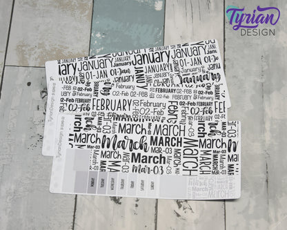 September Monthly Kit | Hobonichi Weeks | Monthly kit | Simple Hobonichi Kit | Sunday or Monday Start | 3.25x7.5 Sheet | 17 Stickers