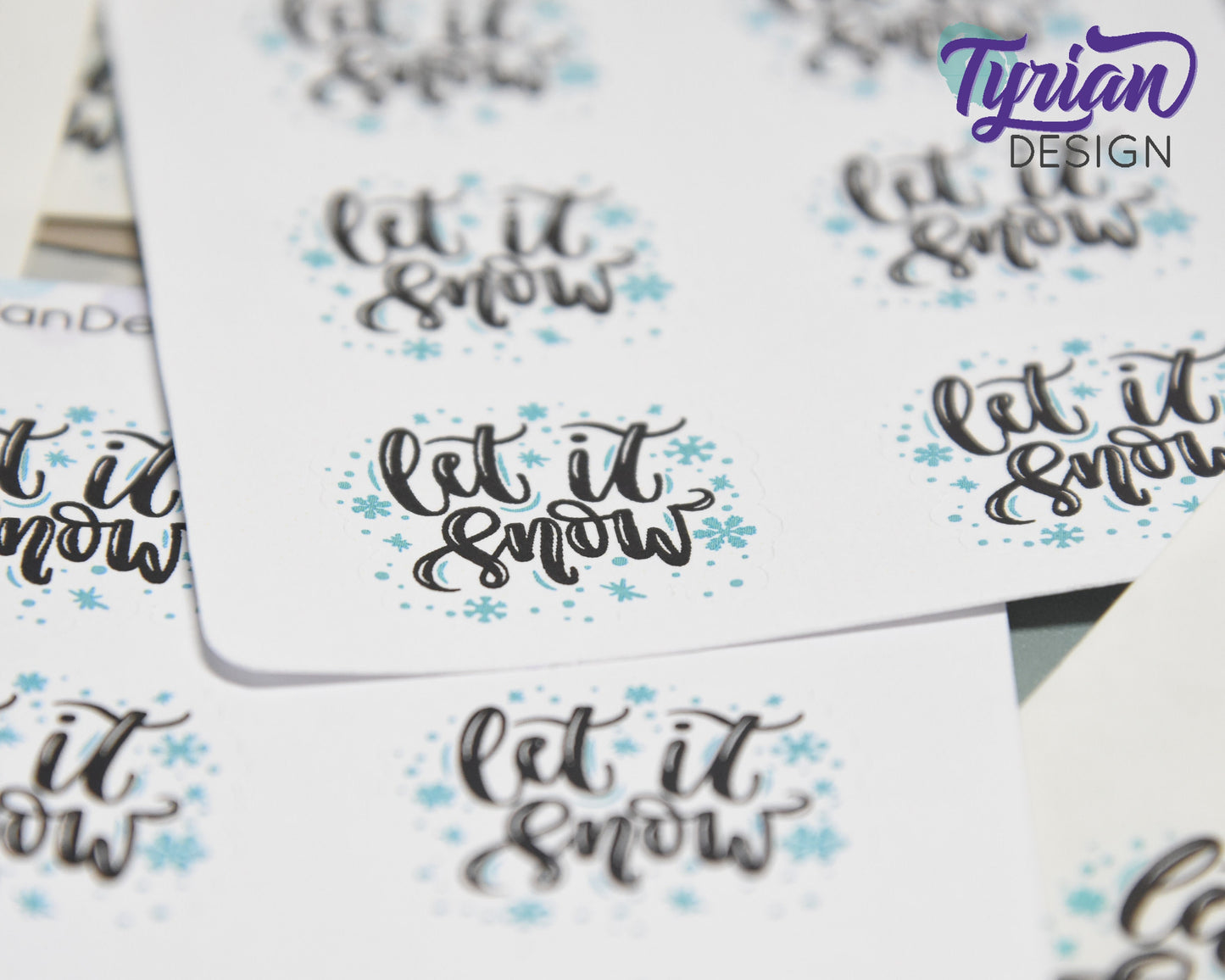 Let it Snow Stickers | 6 stickers | 1.25 x 1.2 inches each