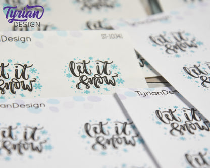 Let it Snow Stickers | 6 stickers | 1.25 x 1.2 inches each