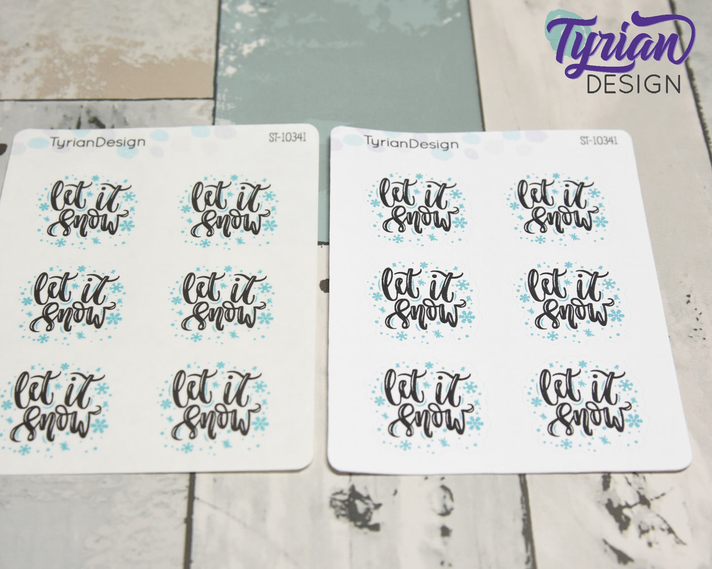 Let it Snow Stickers | 6 stickers | 1.25 x 1.2 inches each