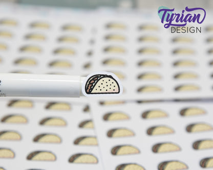 Taco Stickers | 24 stickers | .7 x .5 inches each