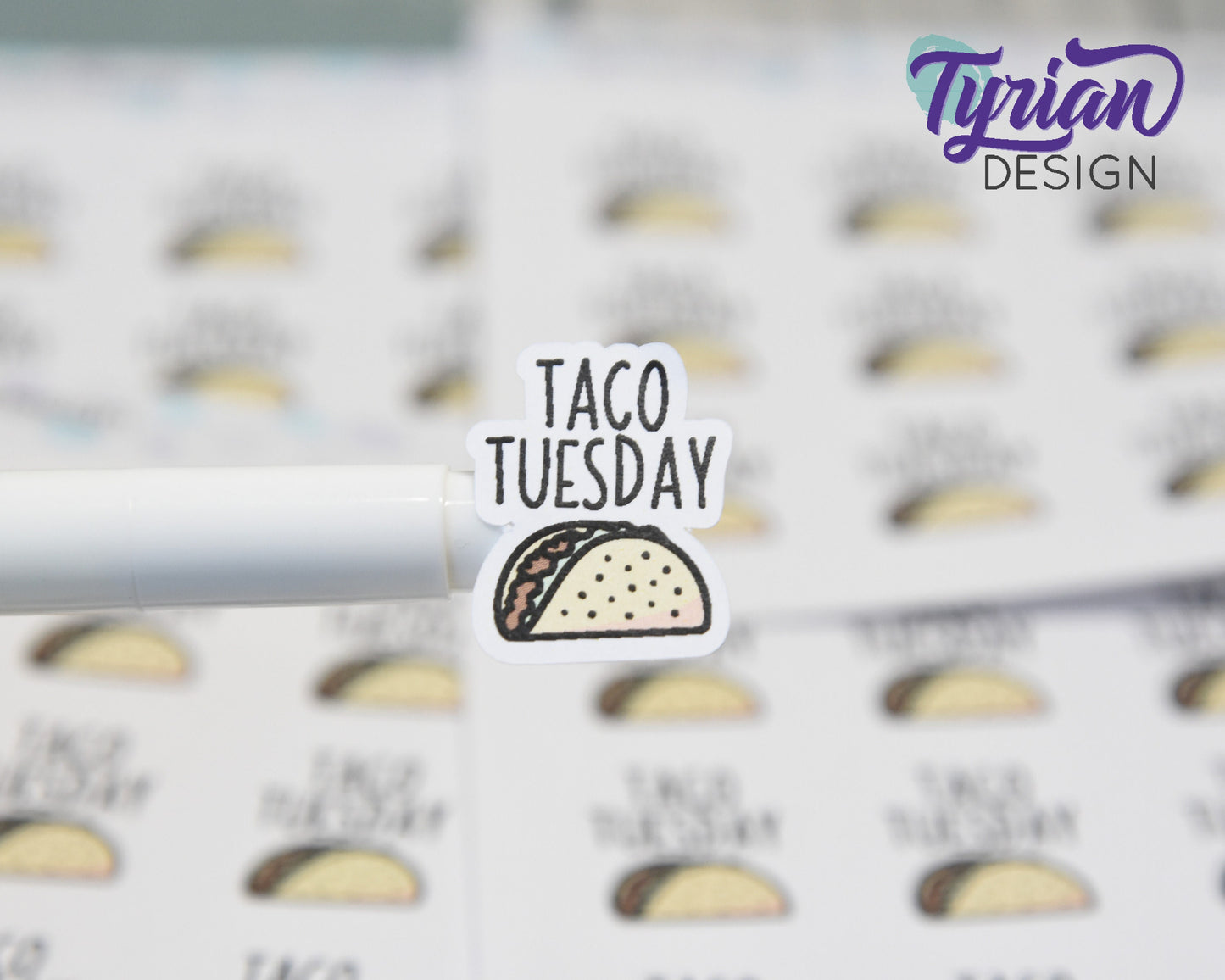 Taco Tuesday Stickers | 9 stickers | .75 x 1 inches each.
