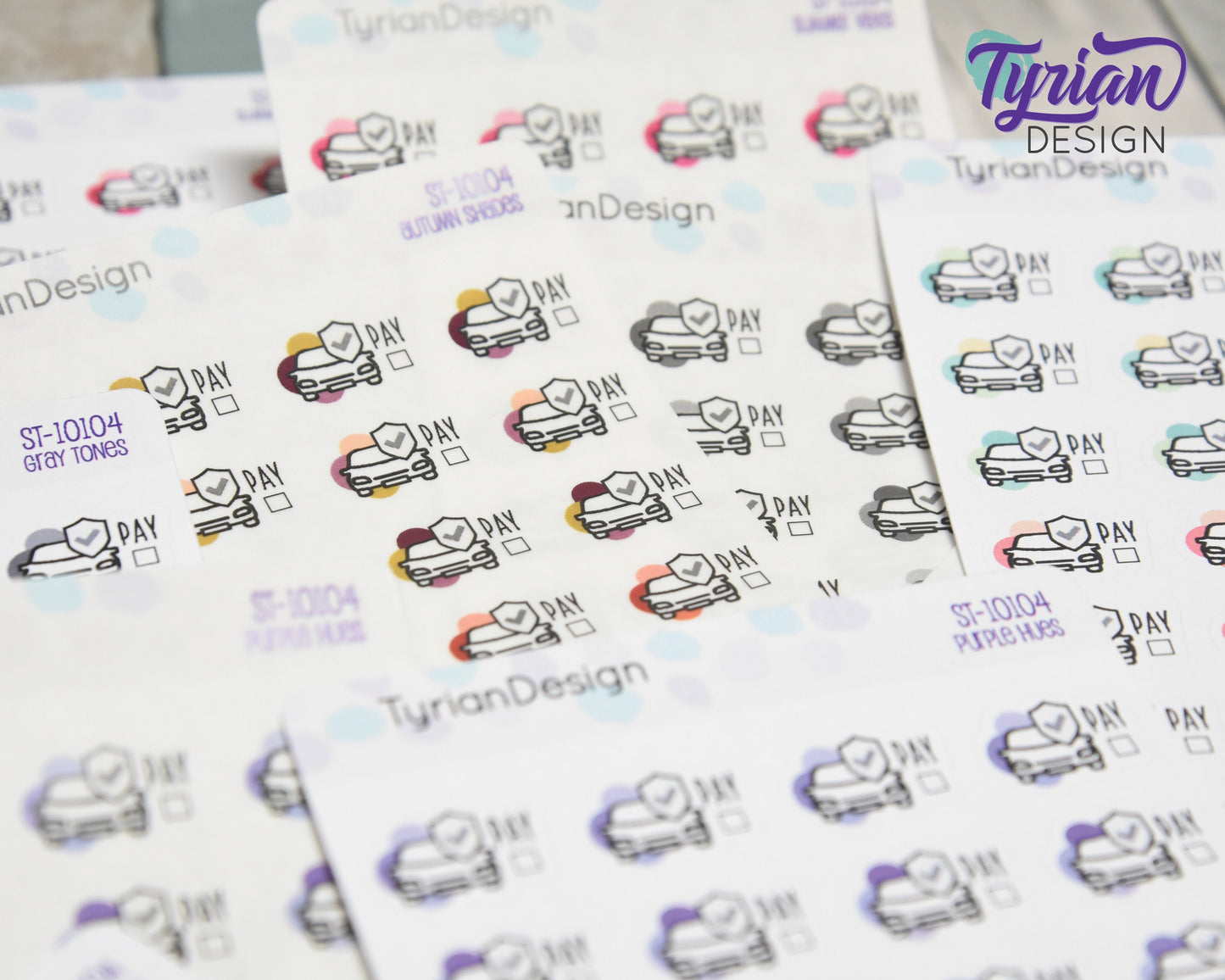 Auto Insurance Payment Stickers | .77"x.55" | 24 stickers