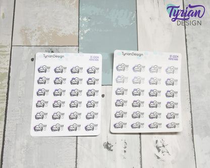 Auto Insurance Payment Stickers | .77"x.55" | 24 stickers