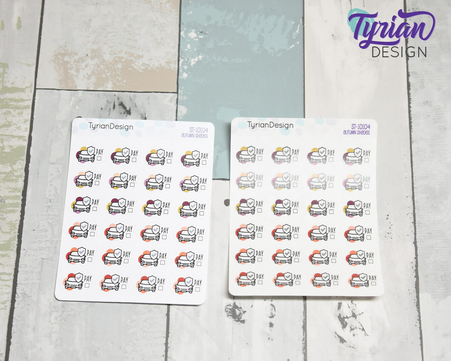 Auto Insurance Payment Stickers | .77"x.55" | 24 stickers