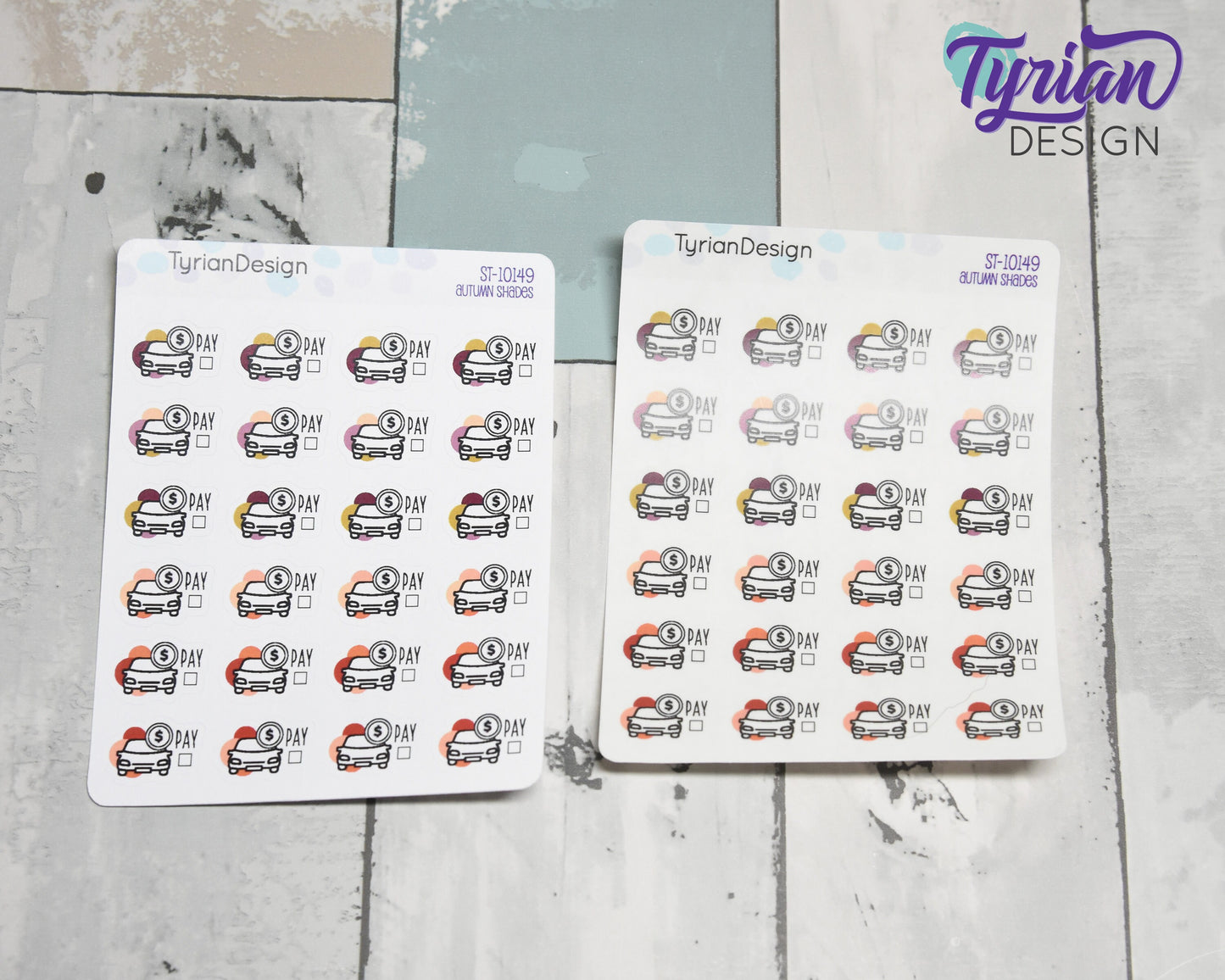 Car Payment Stickers | .77 x .55" Sticker size | 24 Stickers