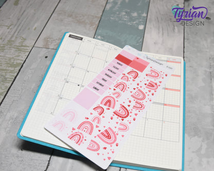 Love Rainbow Monthly Kit | Hobonichi Weeks | 17 Stickers