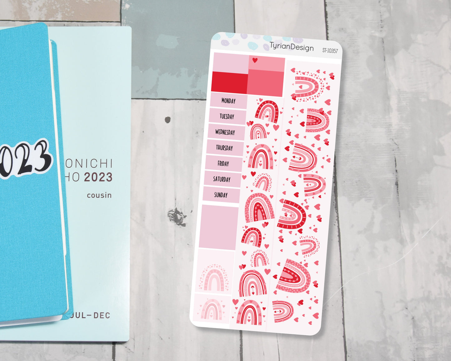 Love Rainbow Monthly Kit | Hobonichi Weeks | 17 Stickers