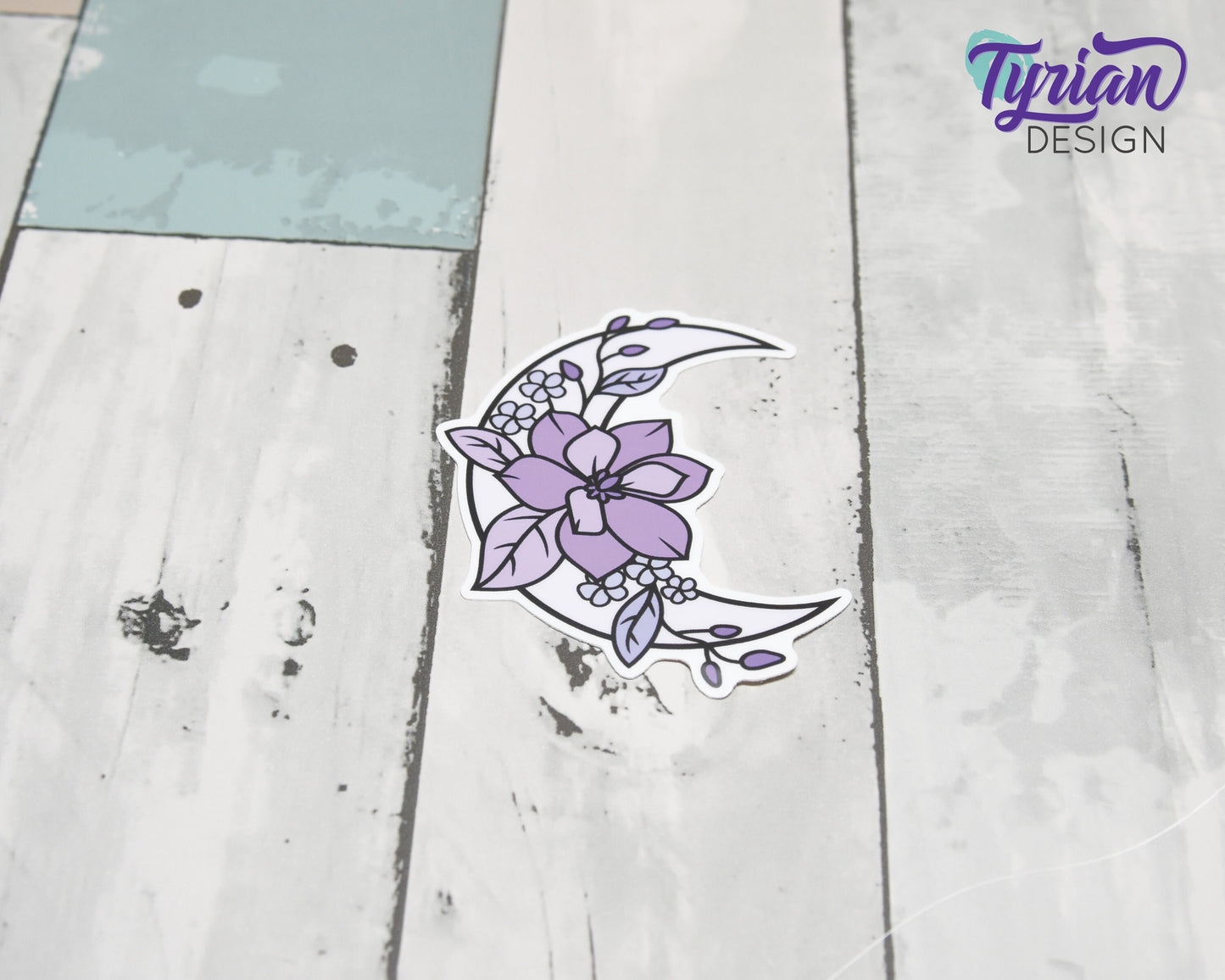 Purple Moon Vinyl Sticker | High quality weather proof vinyl | 2.5 x 3" | Monotone Moon  Pastel sticker | Shades of Purple