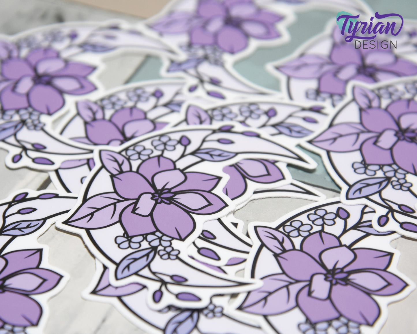 Purple Moon Vinyl Sticker | High quality weather proof vinyl | 2.5 x 3" | Monotone Moon  Pastel sticker | Shades of Purple