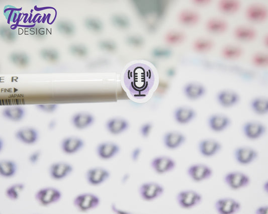 Podcast Stickers | 25 stickers per sheet | .54 x .6" Stickers