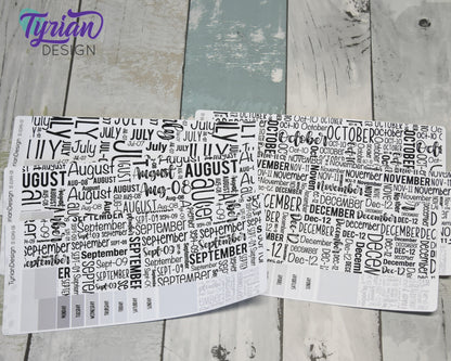 June Monthly Kit | Hobonichi Weeks | Monthly kit | Simple Hobonichi Kit | Sunday or Monday Start | 3.25x7.5 Sheet | 17 Stickers