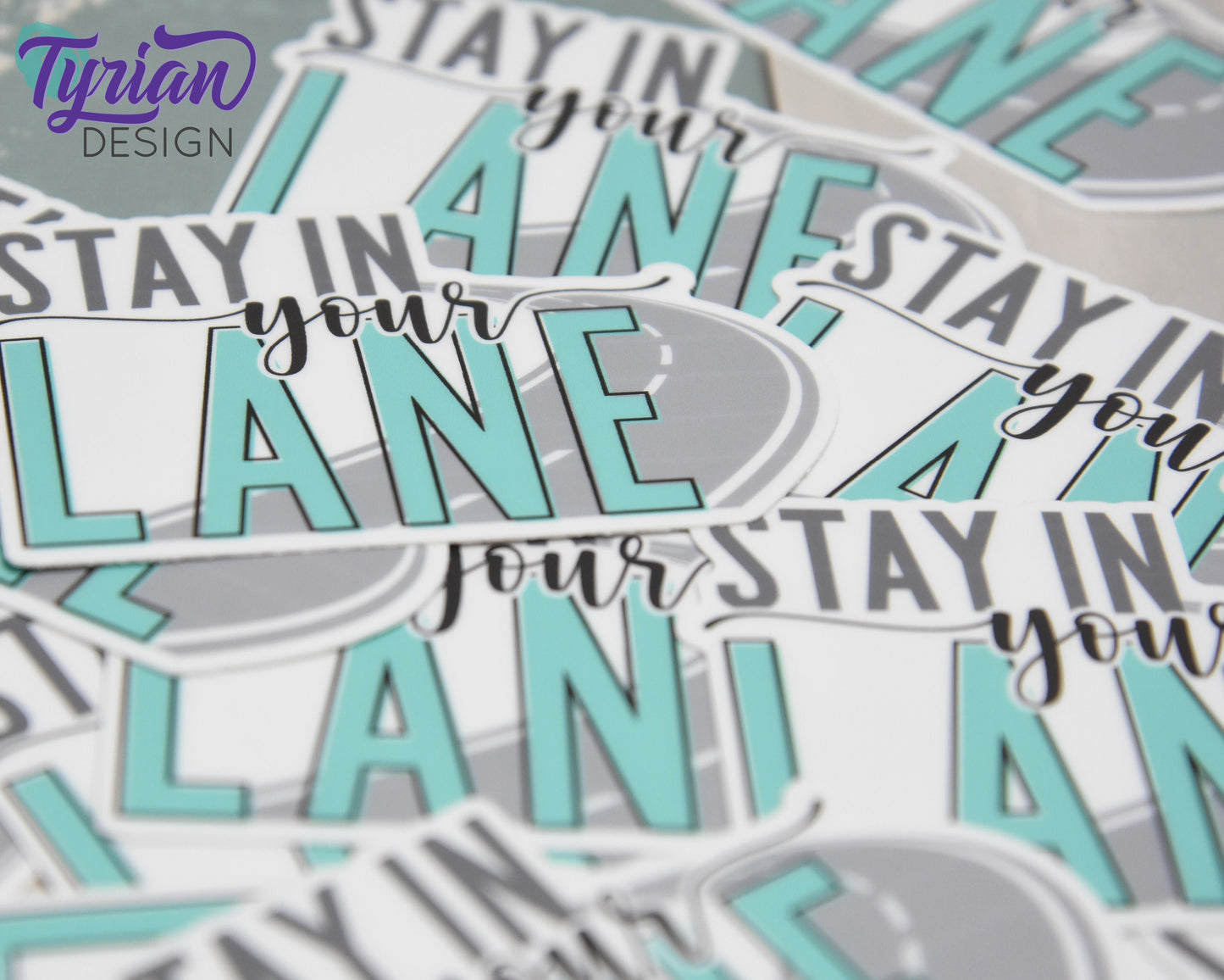 Stay in Your Lane Vinyl Sticker | high quality weather proof vinyl | 3 x 2" | Road sticker | Mind your business
