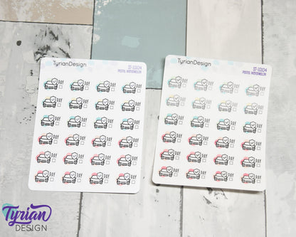 Auto Insurance Payment Stickers | .77"x.55" | 24 stickers