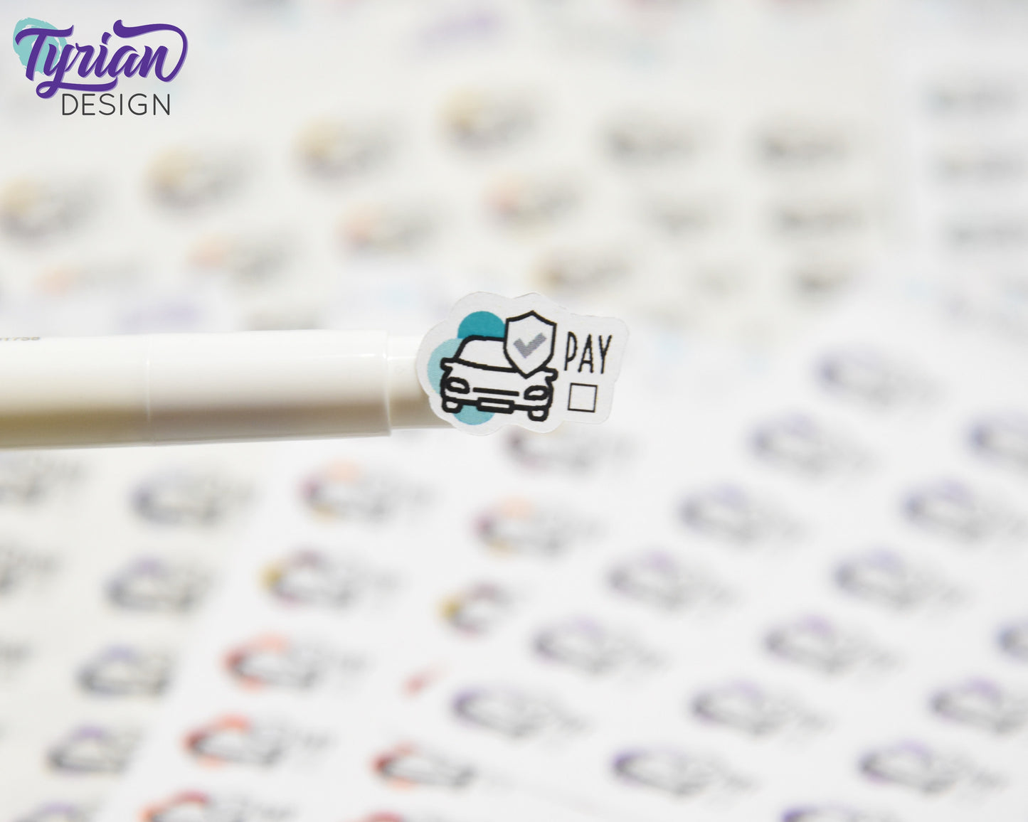 Auto Insurance Payment Stickers | .77"x.55" | 24 stickers