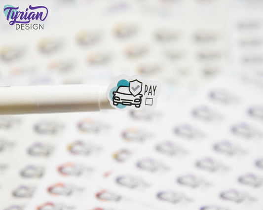 Auto Insurance Payment Stickers | .77"x.55" | 24 stickers