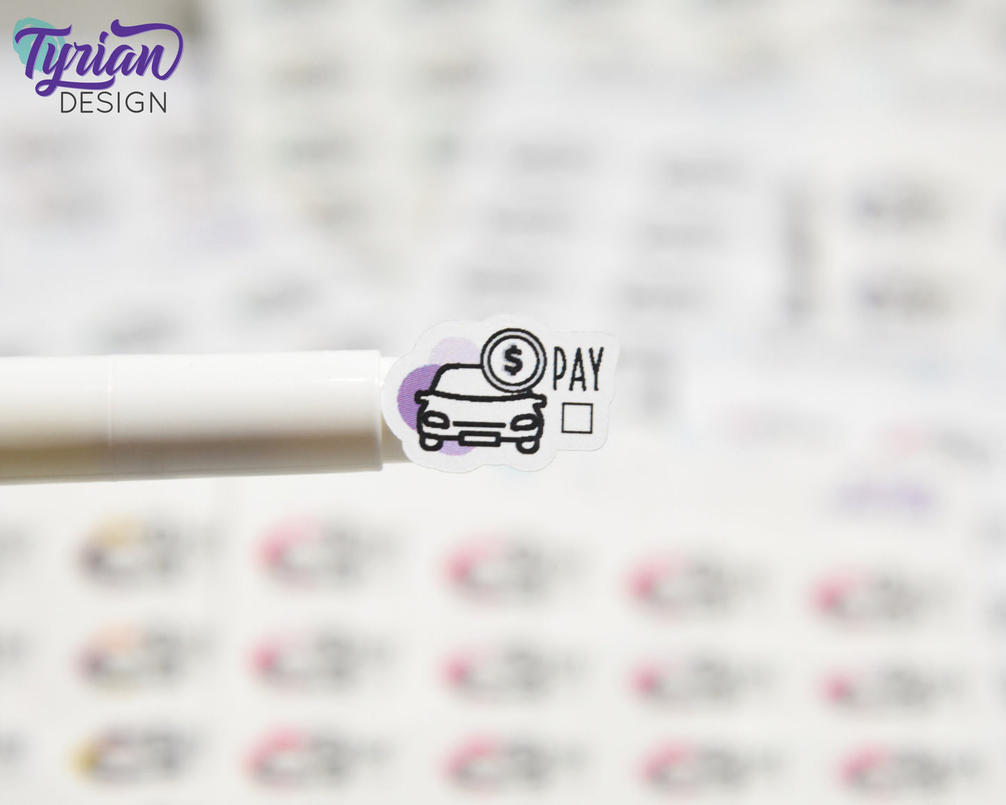 Car Payment Stickers | .77 x .55" Sticker size | 24 Stickers