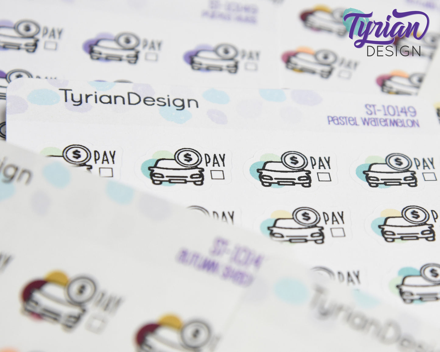 Car Payment Stickers | .77 x .55" Sticker size | 24 Stickers