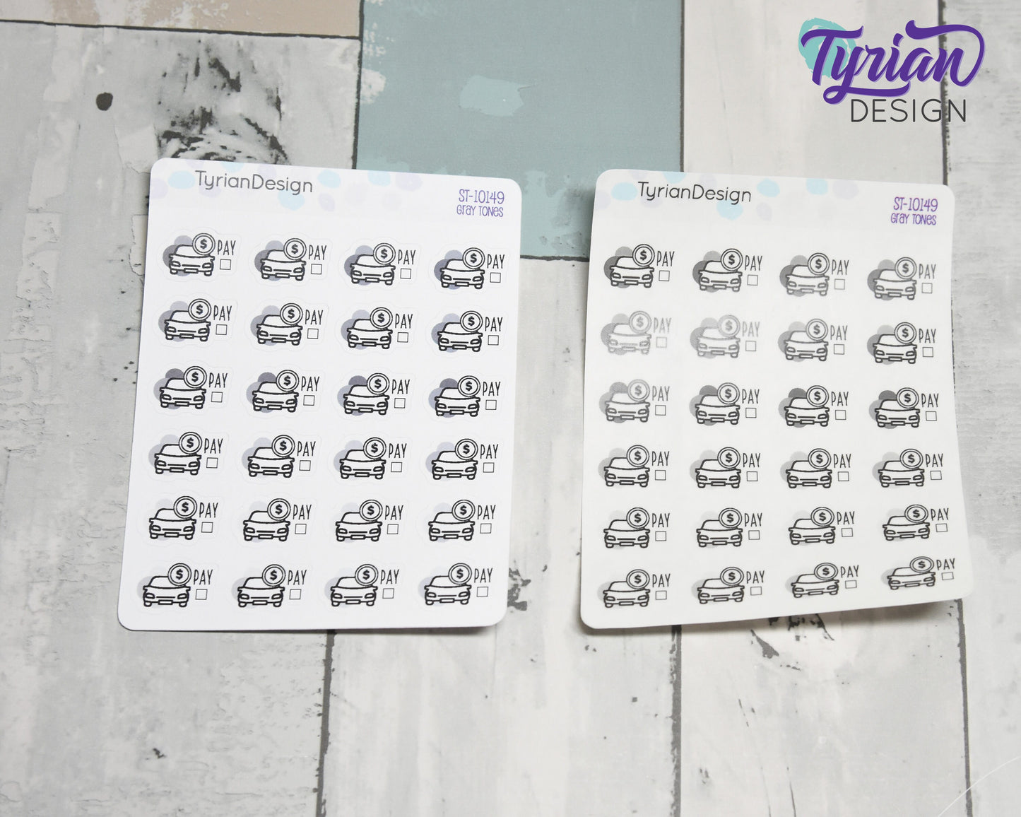 Car Payment Stickers | .77 x .55" Sticker size | 24 Stickers