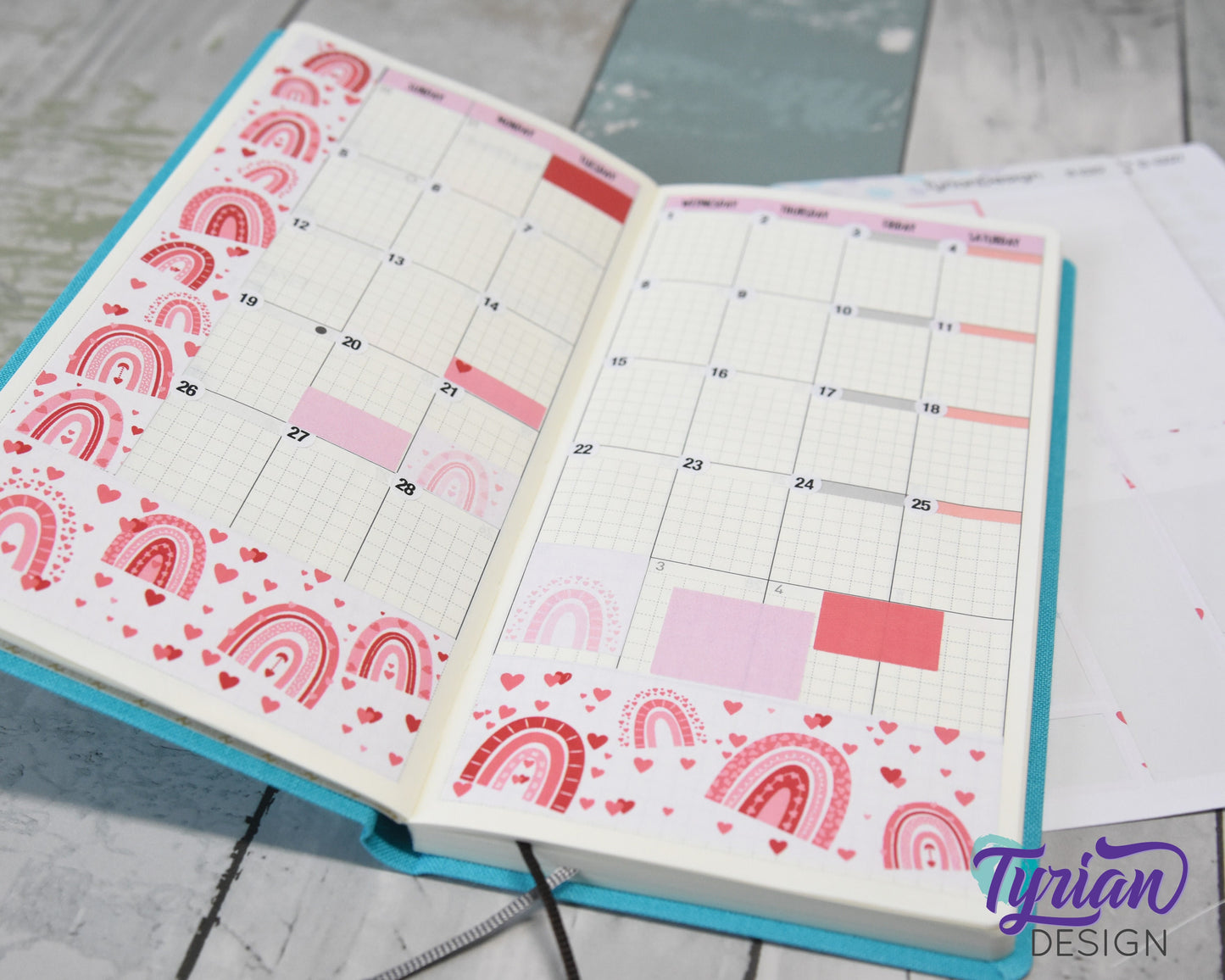 Love Rainbow Monthly Kit | Hobonichi Weeks | 17 Stickers