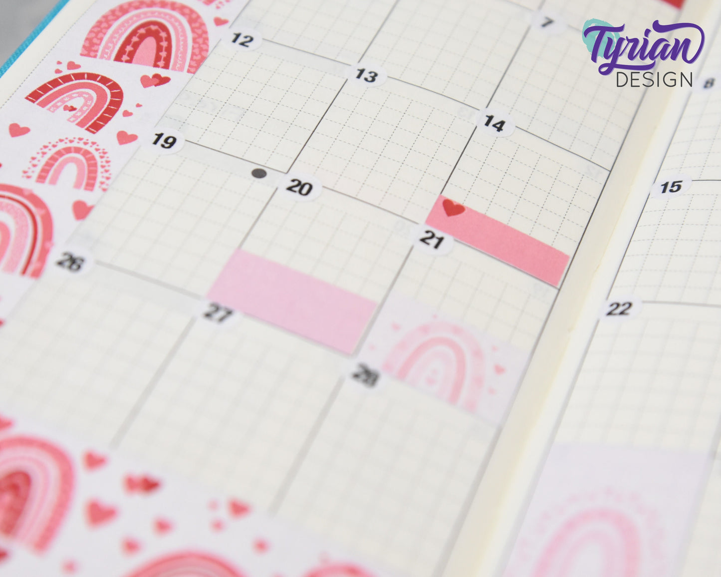 Love Rainbow Monthly Kit | Hobonichi Weeks | 17 Stickers