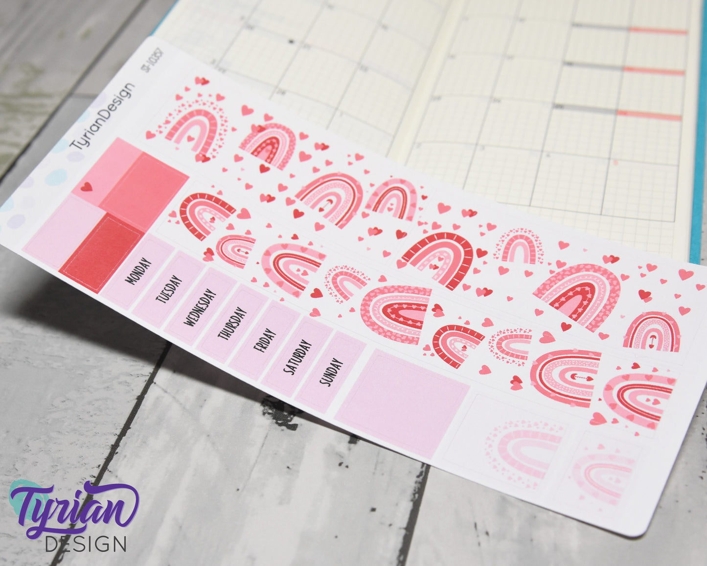 Love Rainbow Monthly Kit | Hobonichi Weeks | 17 Stickers