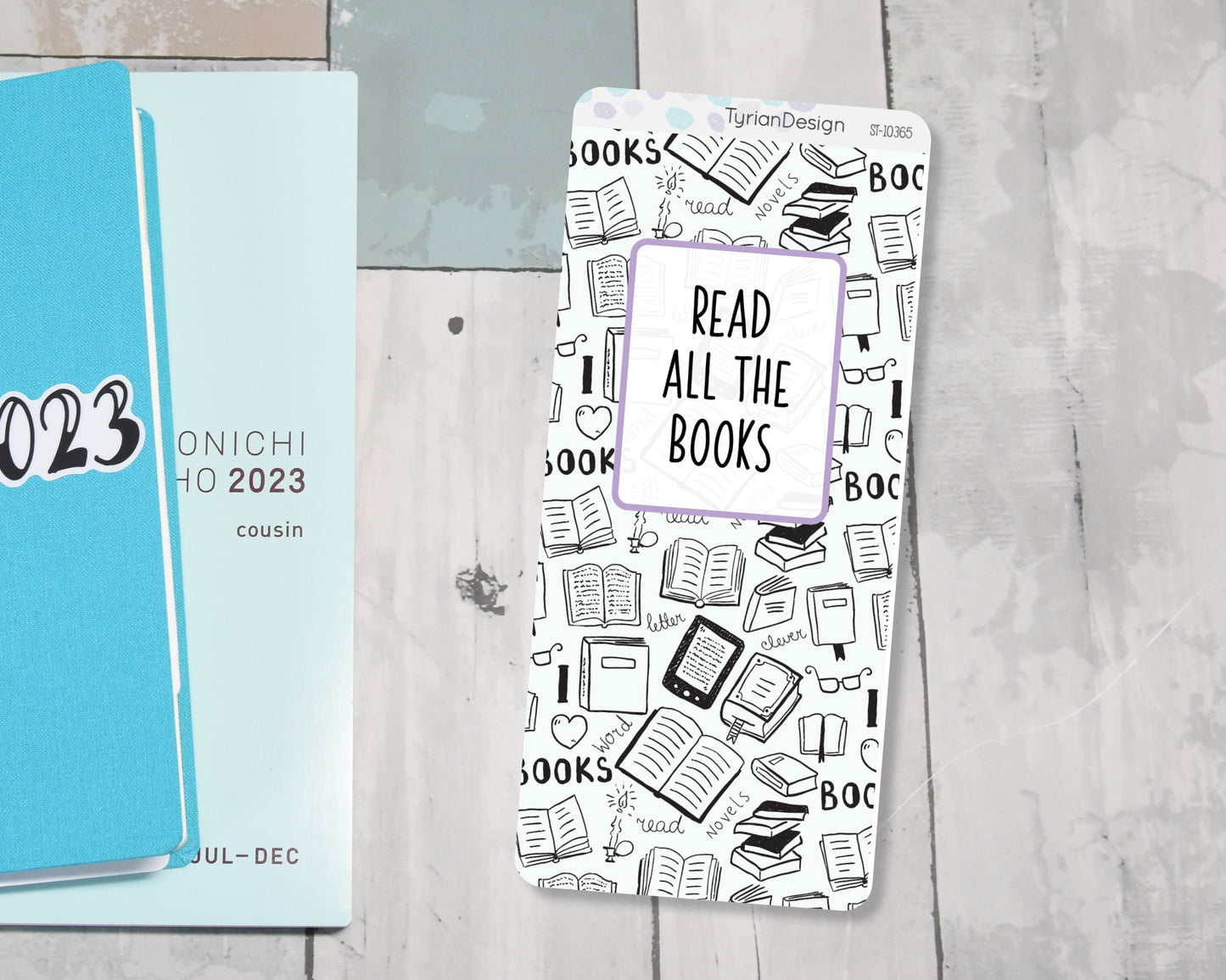 Reading Tracker Cover Sticker Hobonichi Weeks | 1 Sticker | Sized to fit full page