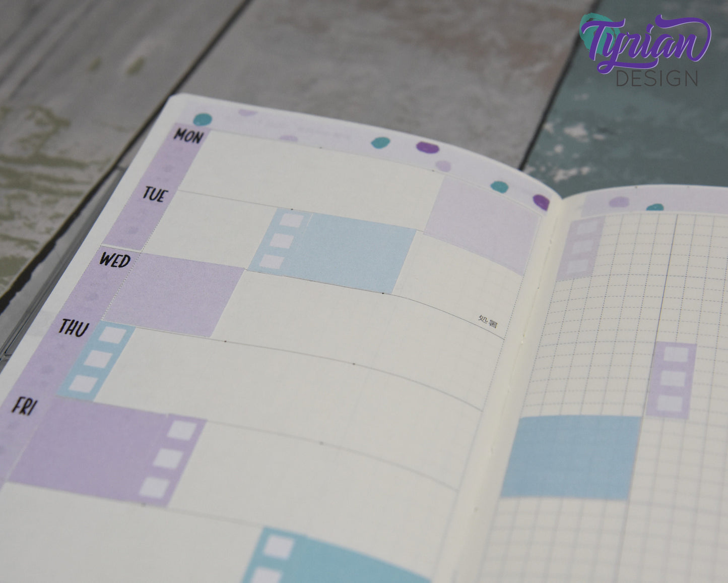 Simple Dots Weekly Kit | Hobonichi Weeks | 25 Stickers