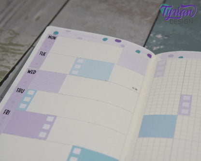 Simple Dots Weekly Kit | Hobonichi Weeks | 25 Stickers