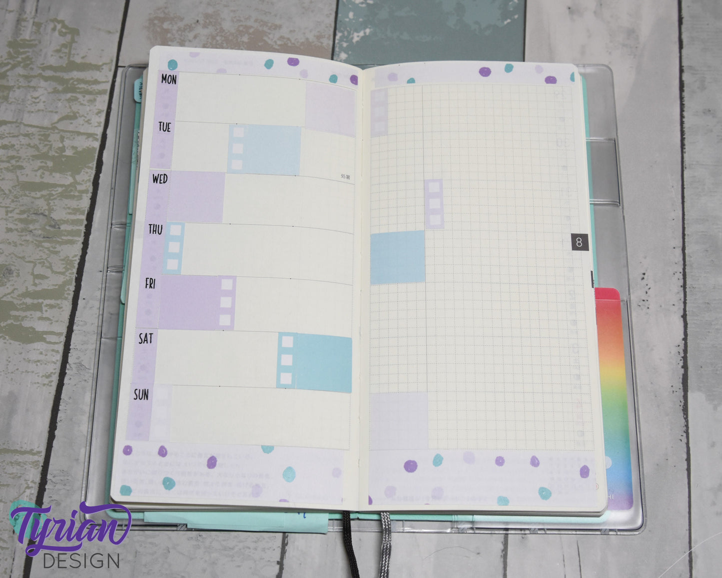 Simple Dots Weekly Kit | Hobonichi Weeks | 25 Stickers