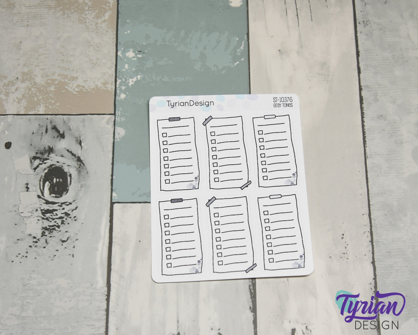 List Sticky Note Stickers | 6 Stickers | 1" x 2" each | Various Colors
