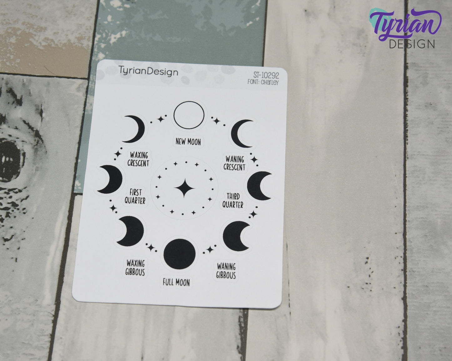 Moon Phases Icon Stickers | Phases of the Moon with extras | Moon stickers Great for Planners, journals and calendars
