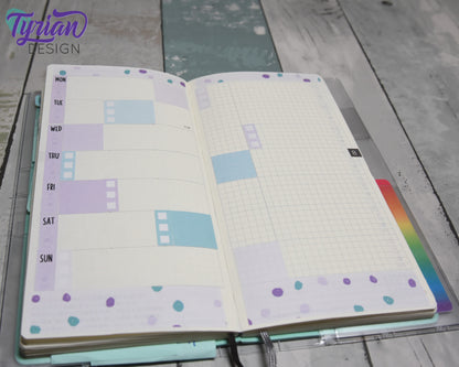 Simple Dots Weekly Kit | Hobonichi Weeks | 25 Stickers
