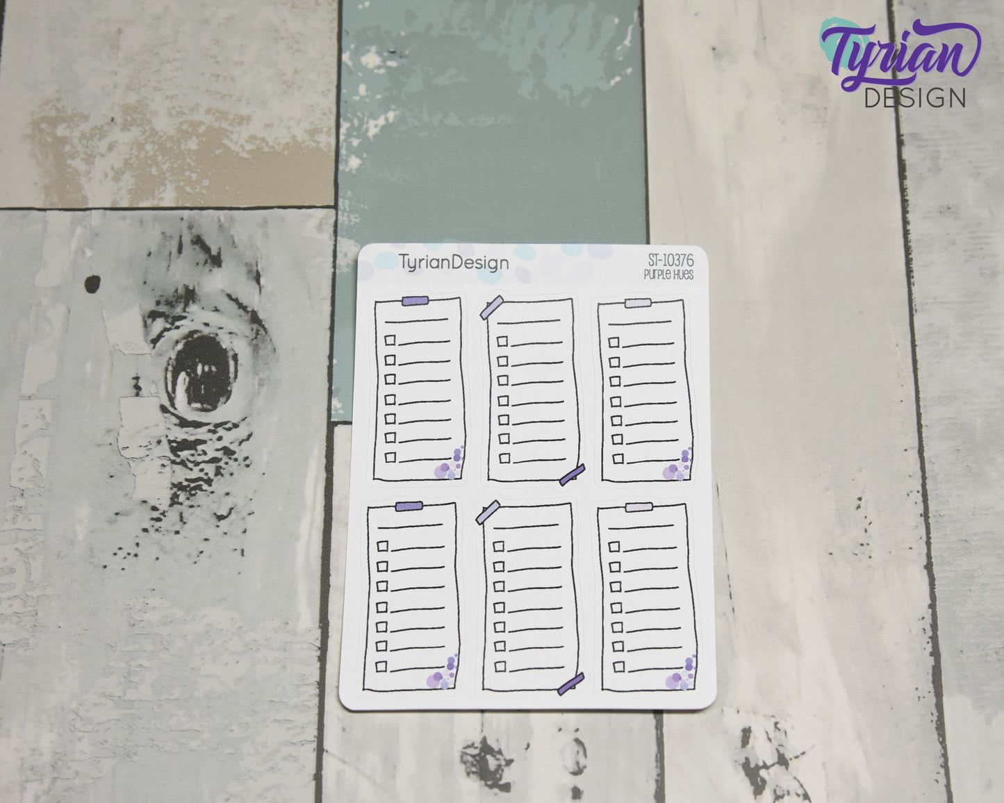 List Sticky Note Stickers | 6 Stickers | 1" x 2" each | Various Colors