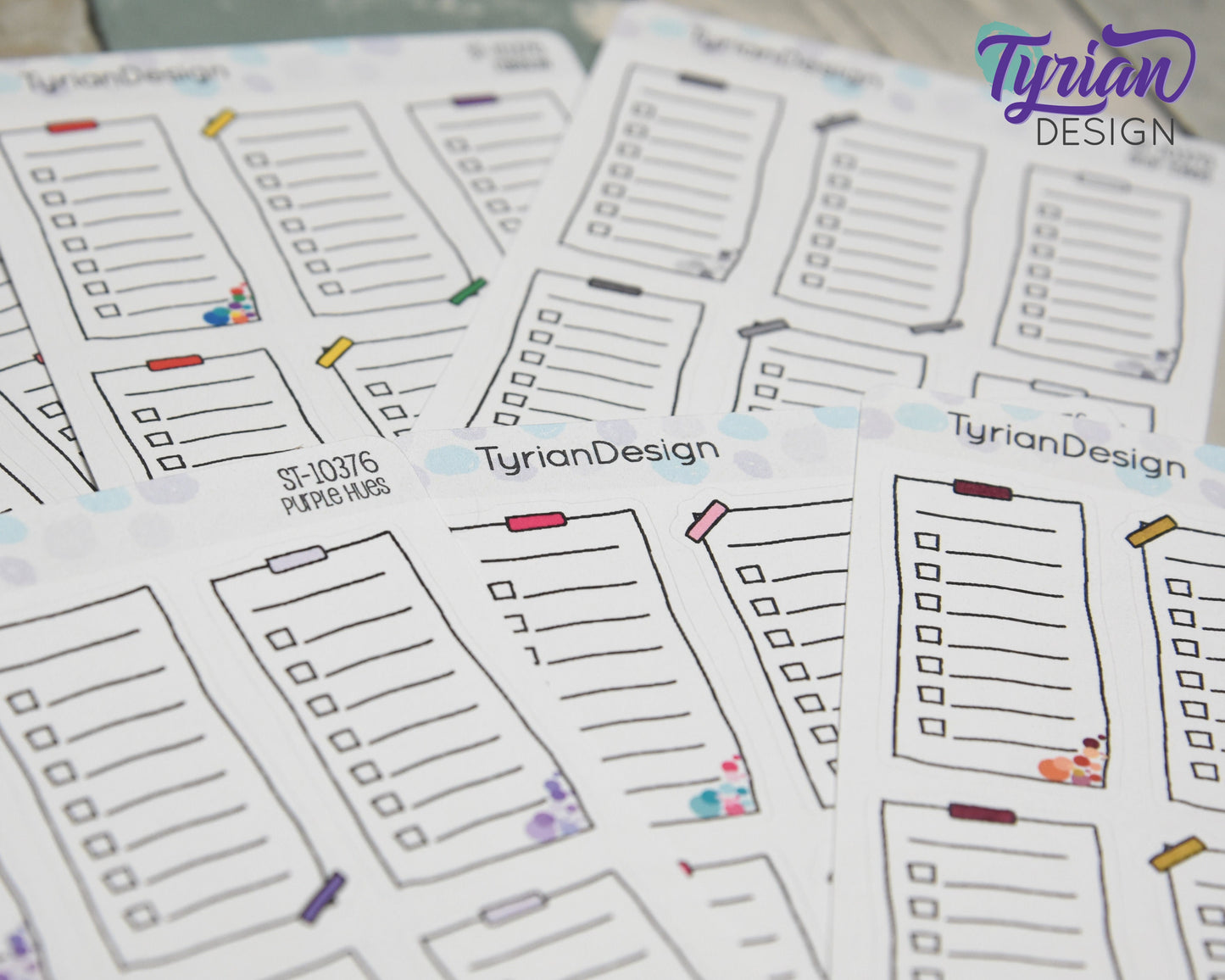 List Sticky Note Stickers | 6 Stickers | 1" x 2" each | Various Colors