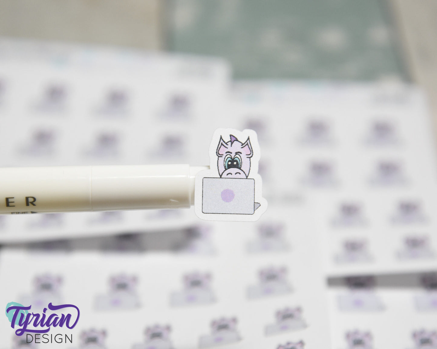 Dragon Working Stickers | 18 Stickers | .65" x .86" Each.