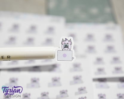 Dragon Working Stickers | 18 Stickers | .65" x .86" Each.