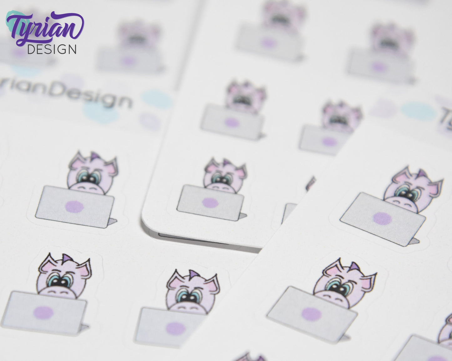 Dragon Working Stickers | 18 Stickers | .65" x .86" Each.