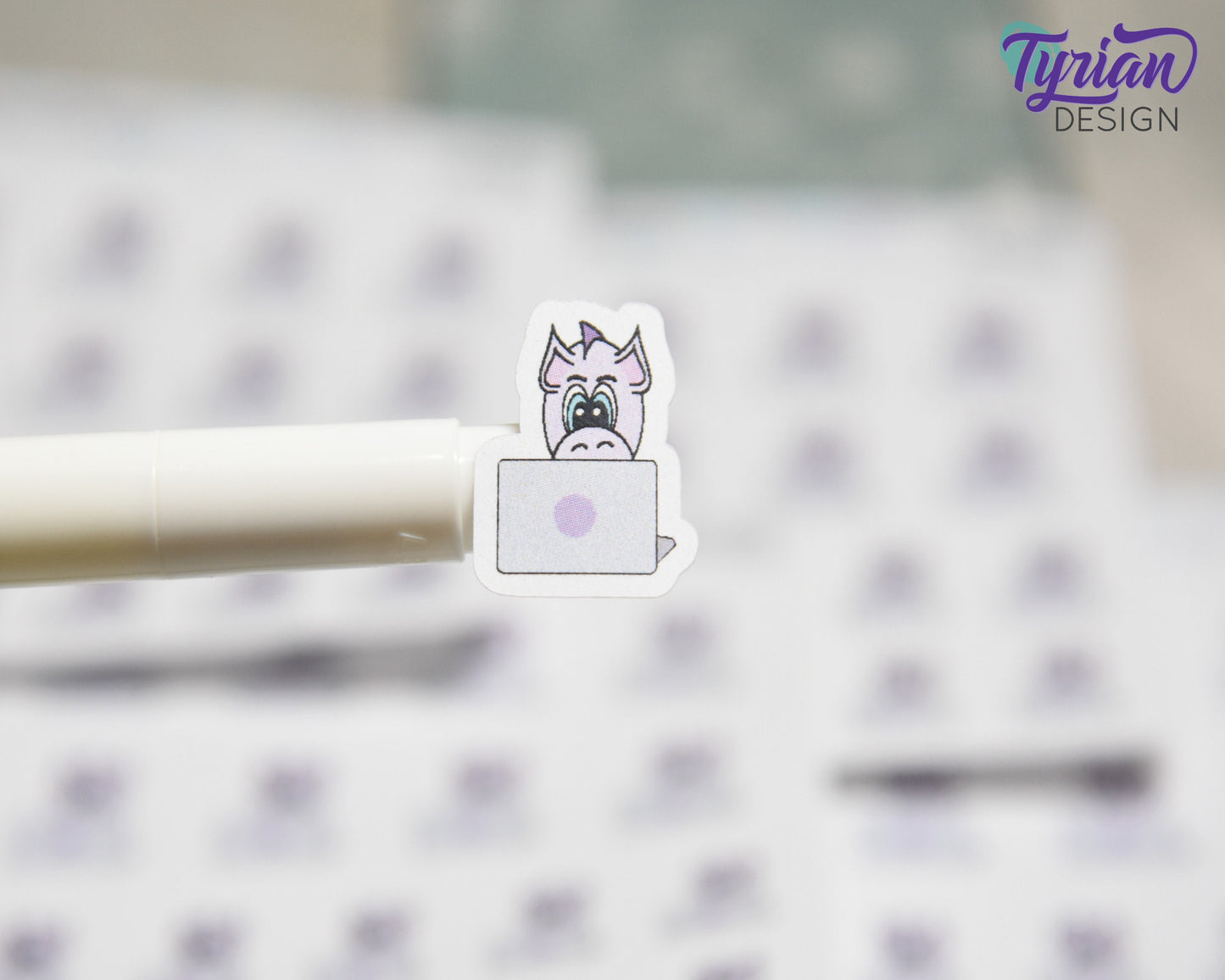 Dragon Working Stickers | 18 Stickers | .65" x .86" Each.