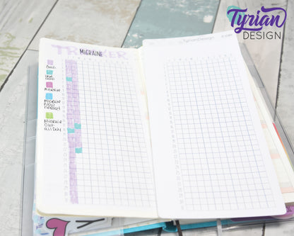 365 Tracker Full Page Sticker Hobonichi Weeks | 1 Sticker | Sized to fit full page