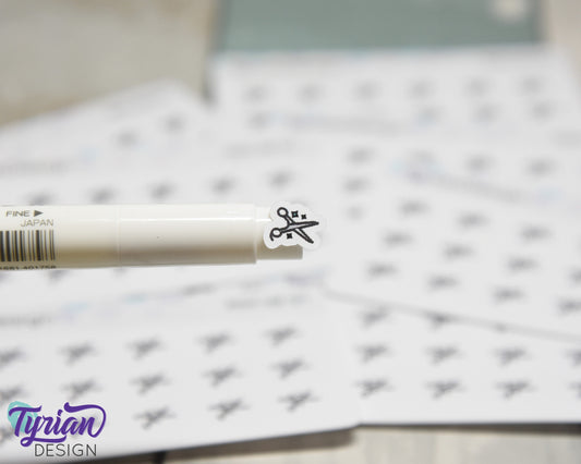 Tiny Hair Appointment stickers | 18 stickers | .37 x .41" each