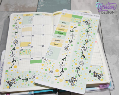 Daisy Monthly Kit | Hobonichi Weeks | 17 Stickers