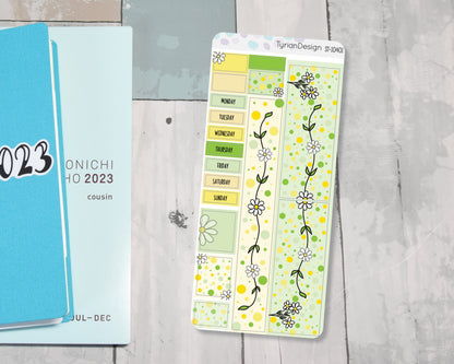 Daisy Monthly Kit | Hobonichi Weeks | 17 Stickers