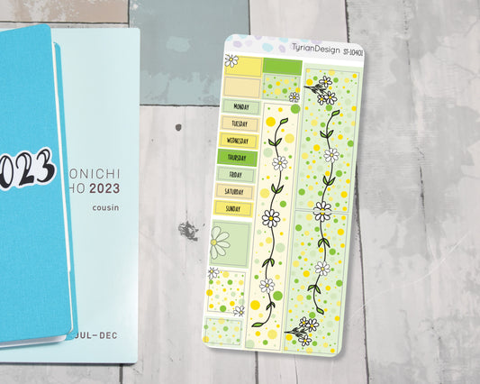 Daisy Monthly Kit | Hobonichi Weeks | 17 Stickers
