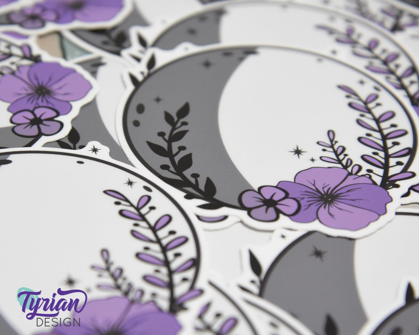 Waxing Gibbous Moon Vinyl Sticker | High quality weather proof vinyl | 3"